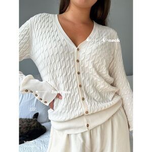 NWT ZARA CABLE-KNIT CARDIGAN REFERENCE 1509112